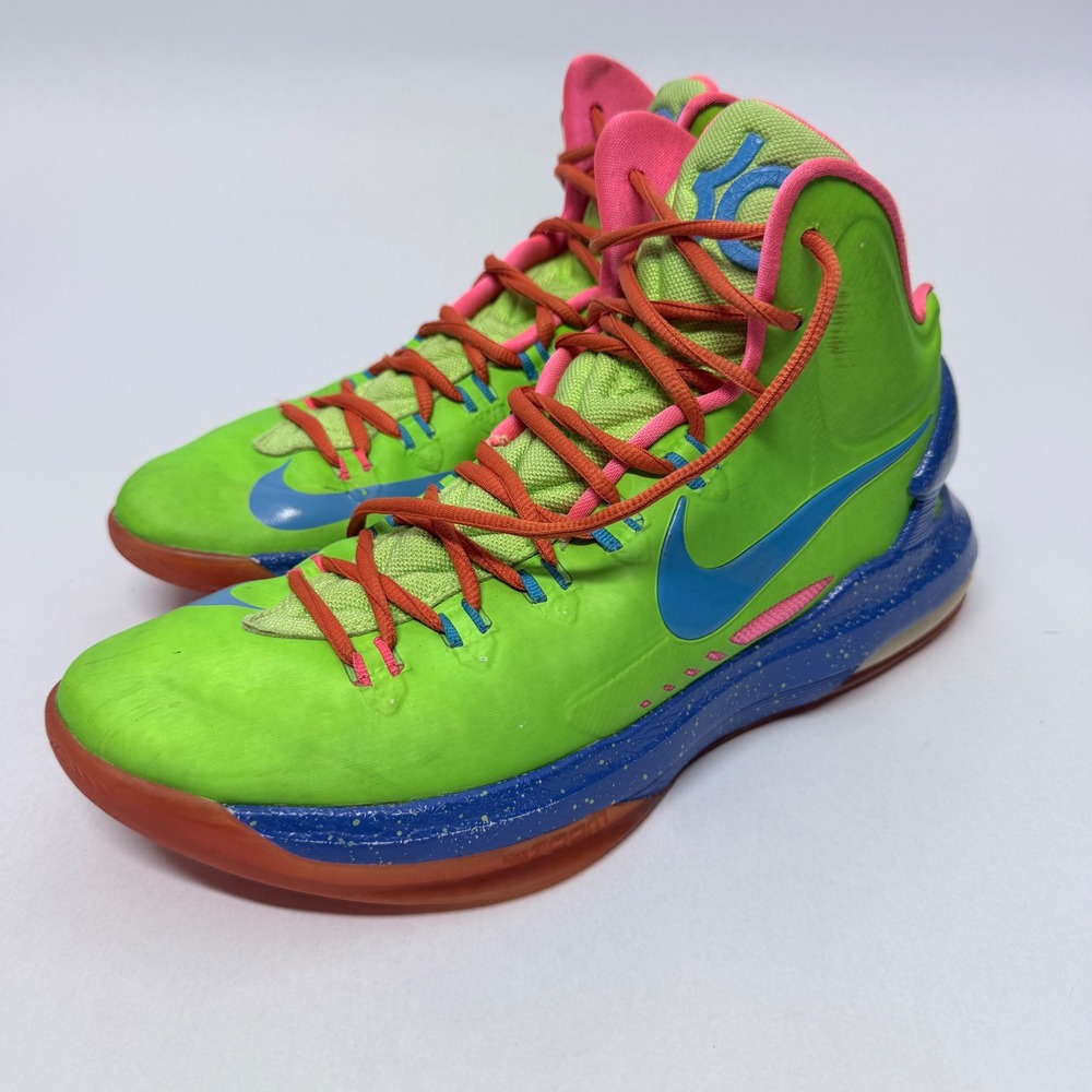 Nike KD 5 iD Electric Green Blue Orange Pink  Mens 9.5 Basketball Shoes